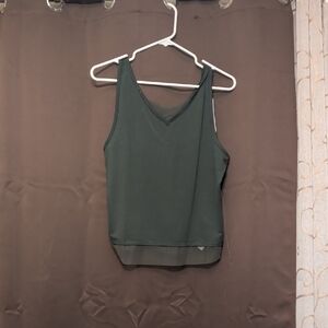 ZYIA Dark Green V-Neck Tank Top
